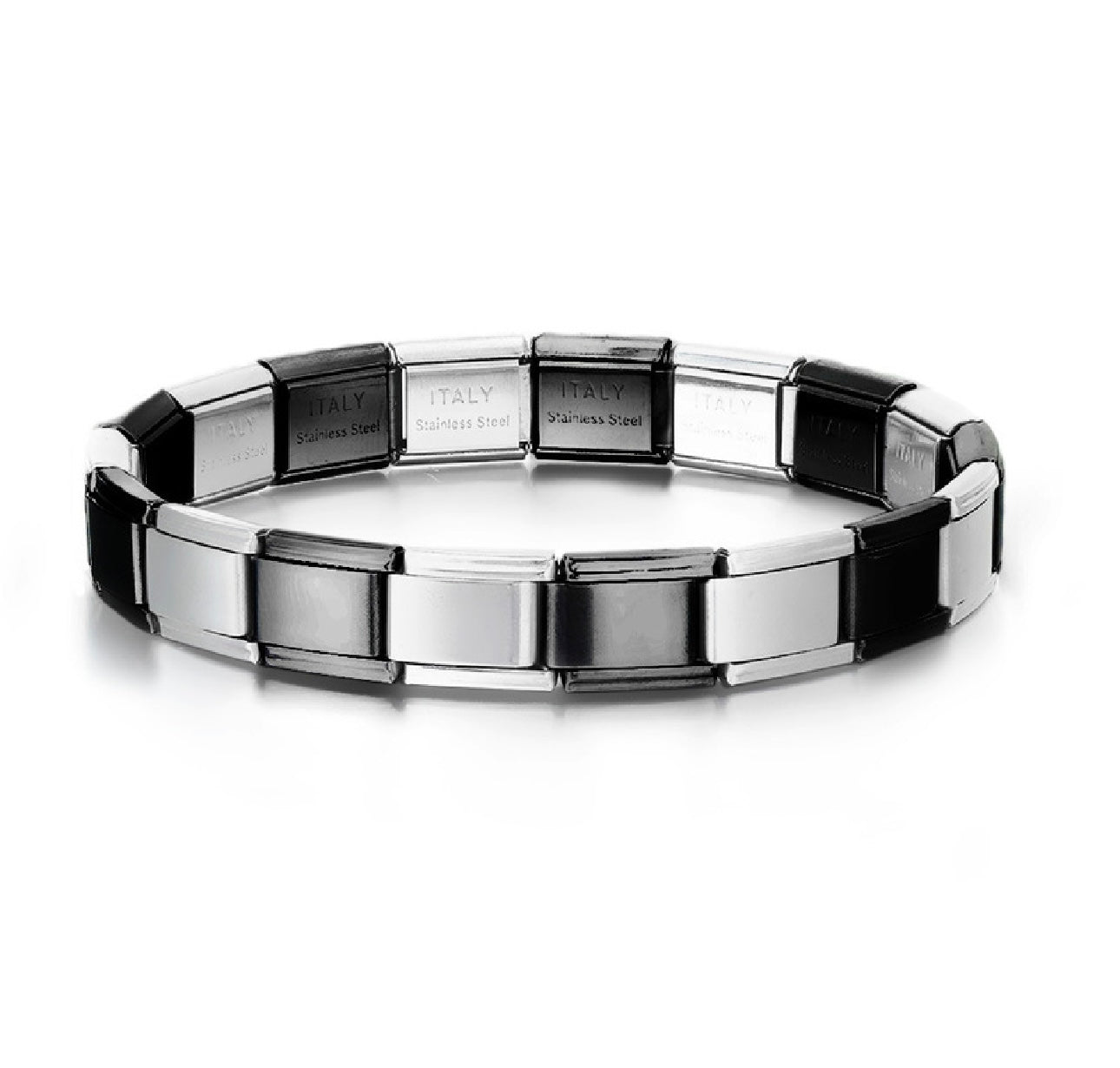 Black silver  italian bracelet
