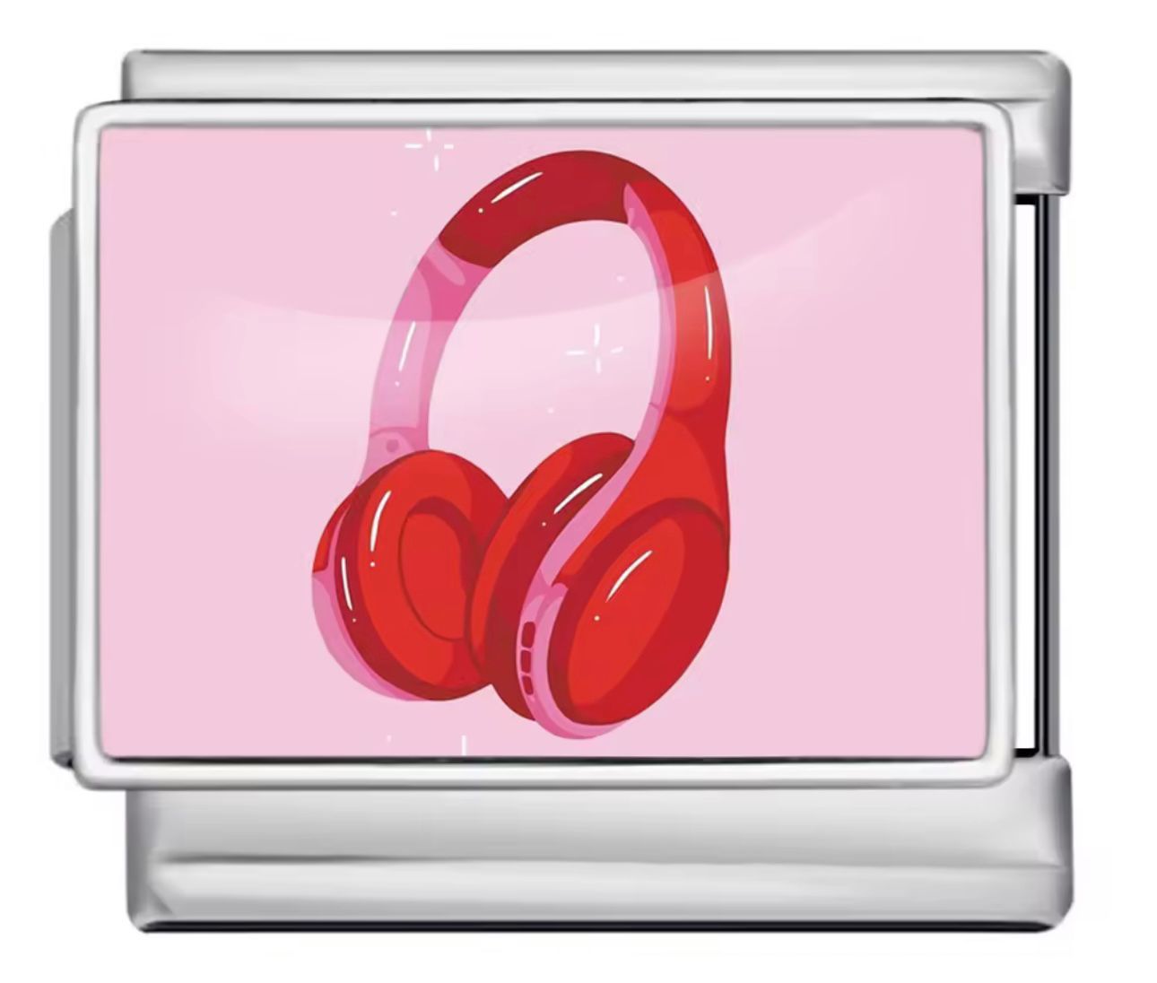 Pink headphones  charm