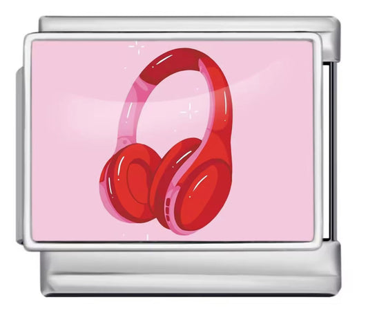 Pink headphones  charm