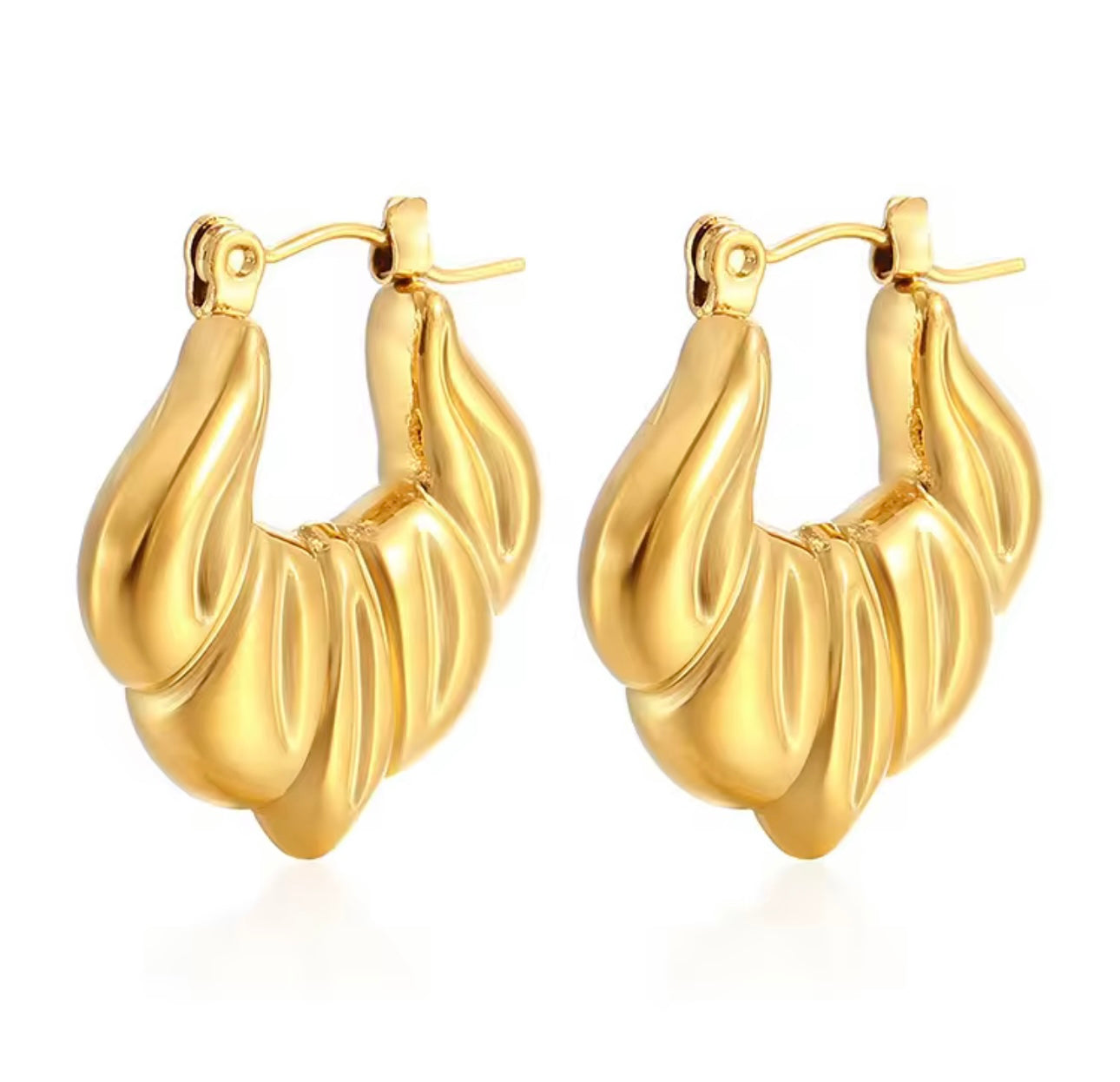 Flatened Layered Earrings