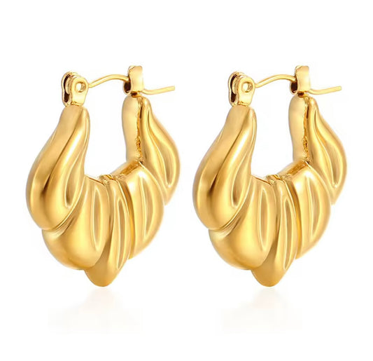 Flatened Layered Earrings