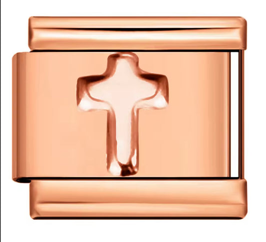 Cross Rose gold Charm