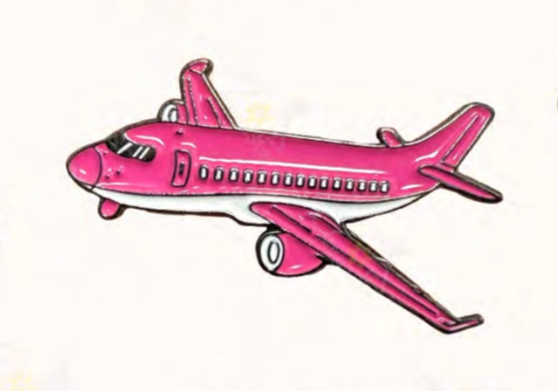 Pink aeroplane Badge