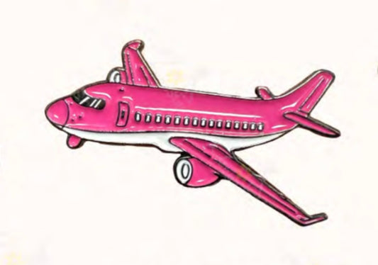 Pink aeroplane Badge