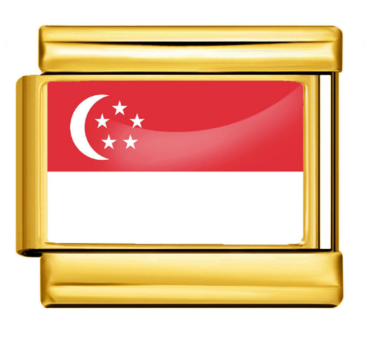 Gold base Singapore Charm