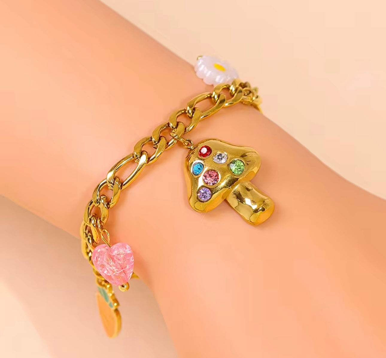 chunky charm bracelet