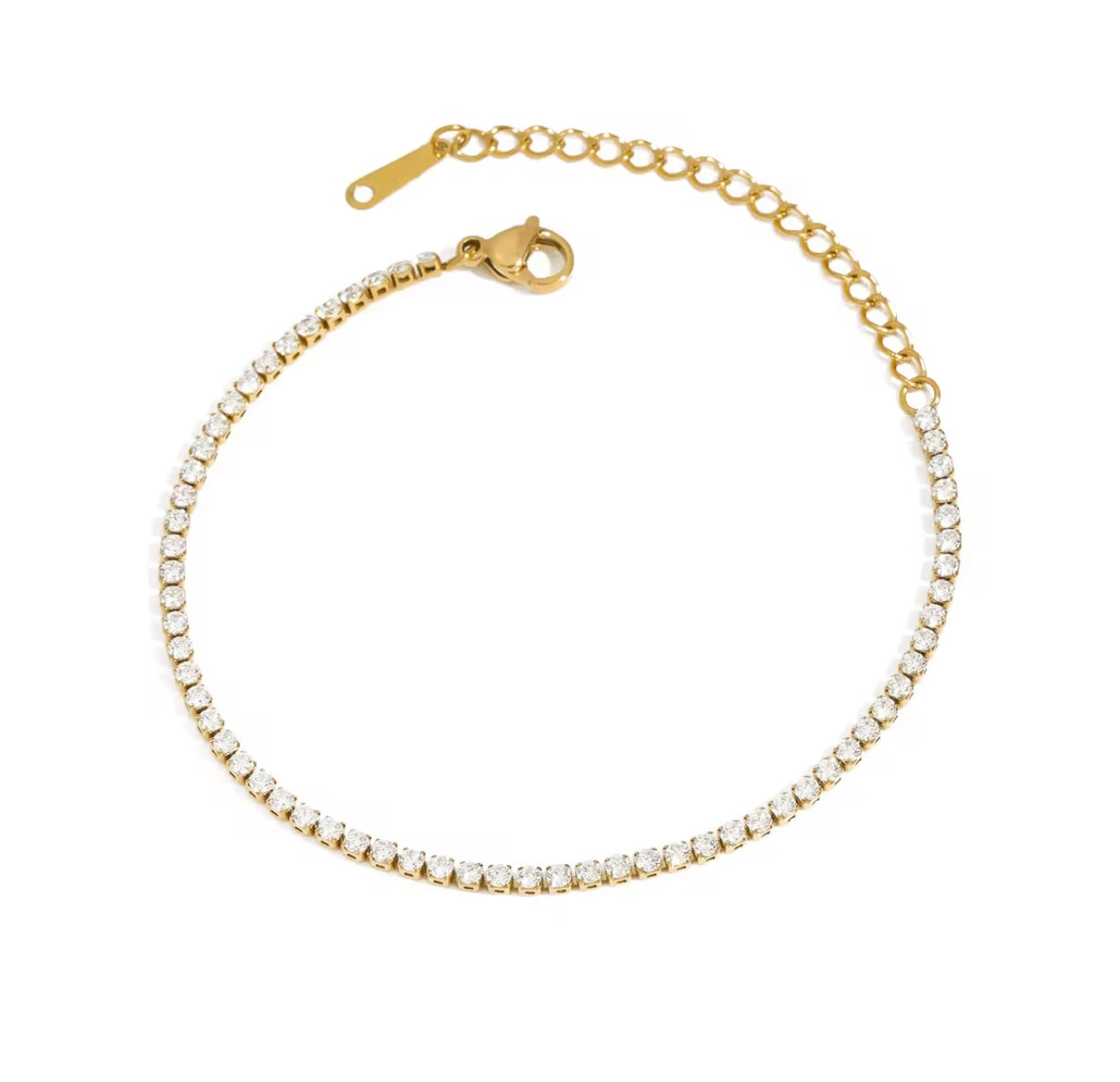 Tennis adjustable bracelet