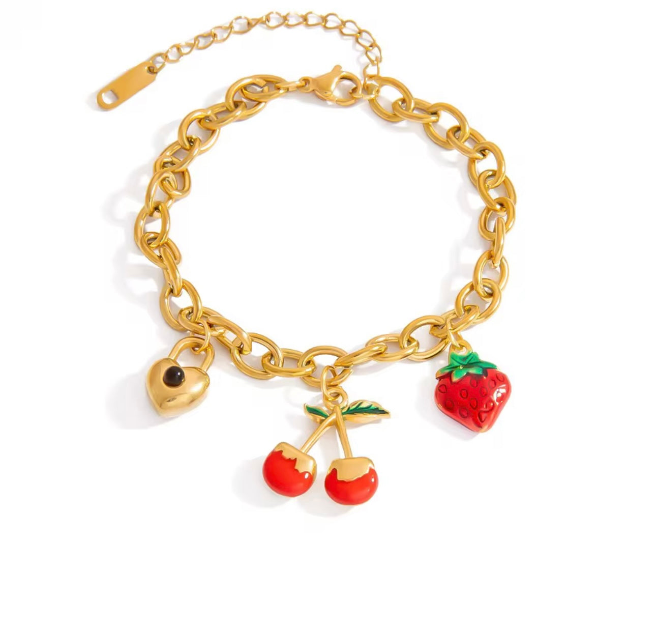 Cherry charm bracelet