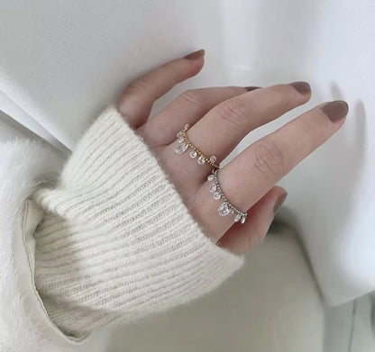 Water drop adjustable ring