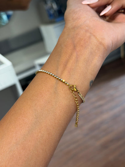 Ocean Evil eye tennis bracelet