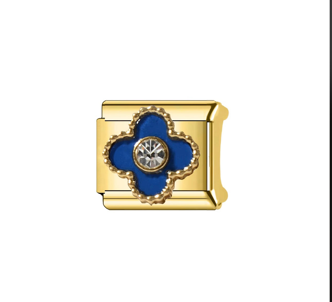 Royal Blue Clover Charm