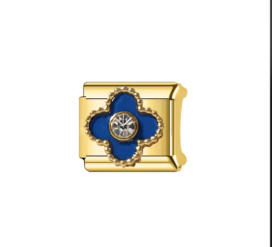 Royal Blue Clover Charm