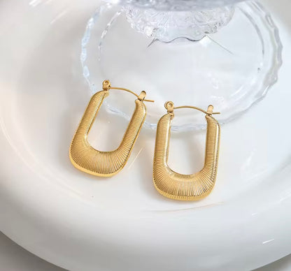Textured Rectangular Earrings
