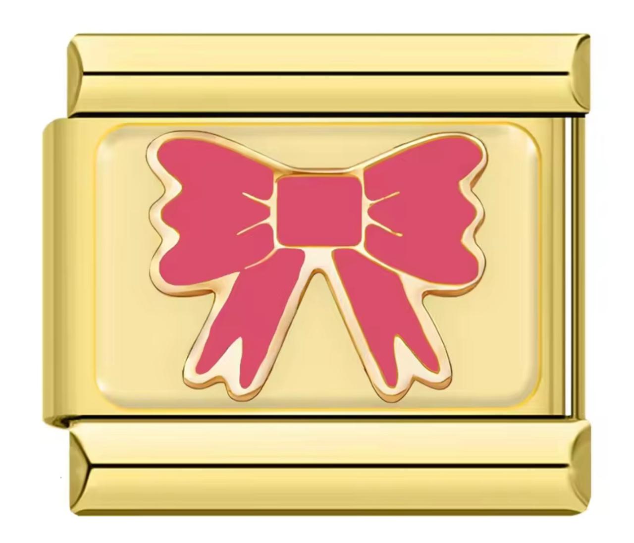 Pink bow  charm