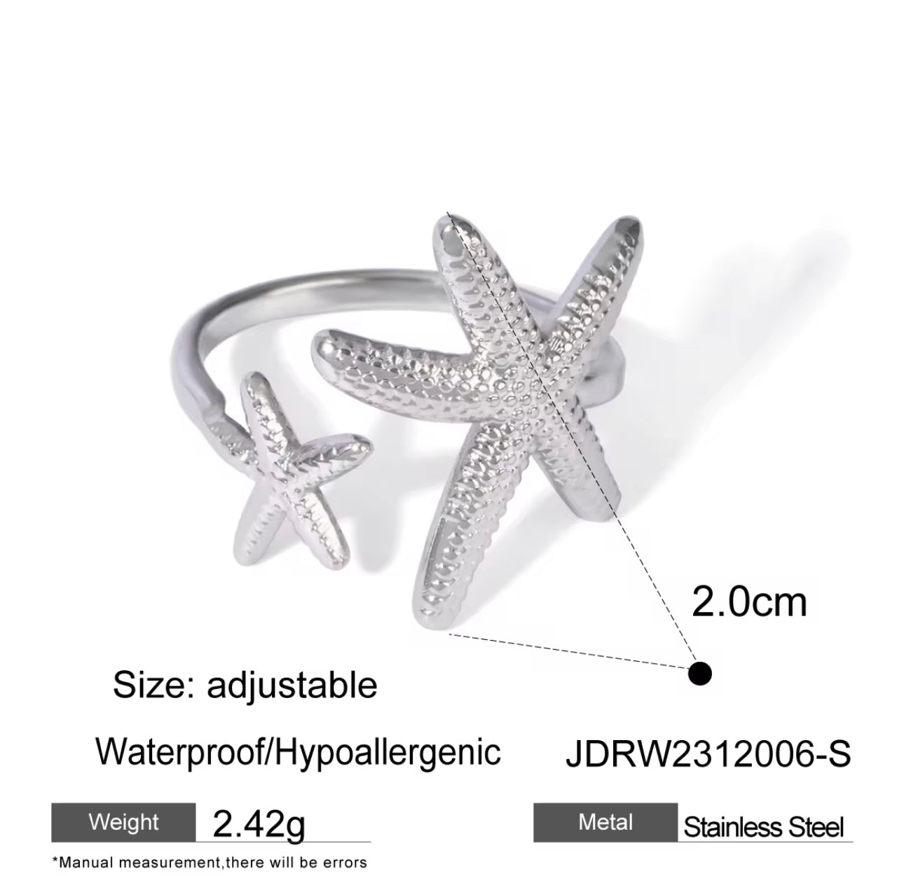 Silver Shell Set of 4 Rings