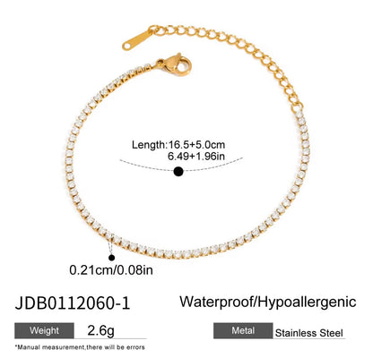 Tennis adjustable bracelet