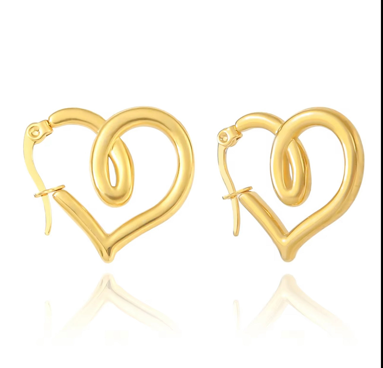 Interlocked Heart Earrings