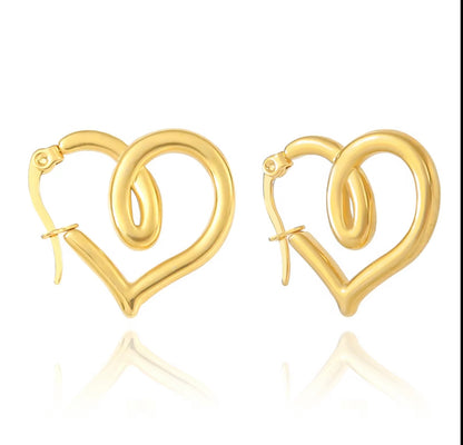 Interlocked Heart Earrings