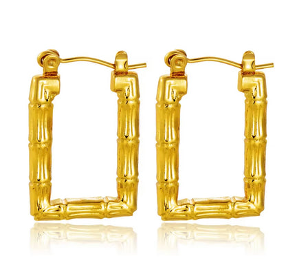 Rectangular Ball Earrings (Flatened)
