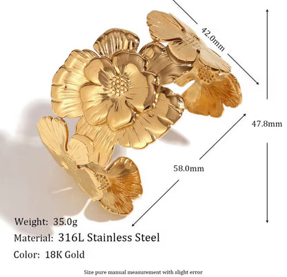 Golden Bloom Cuff