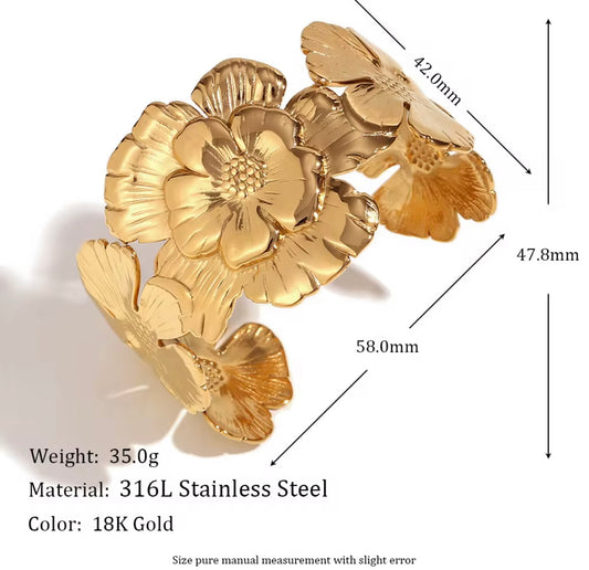 Golden Bloom Cuff